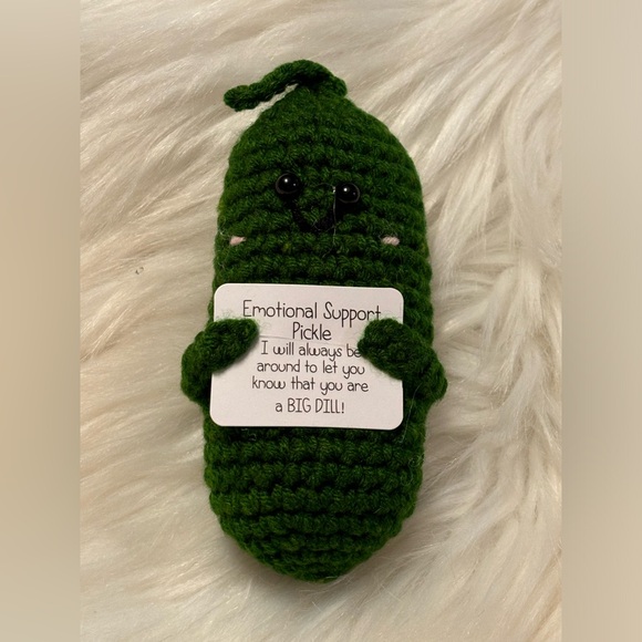Emotional Support Crochet Pickle - Picture 1 of 2